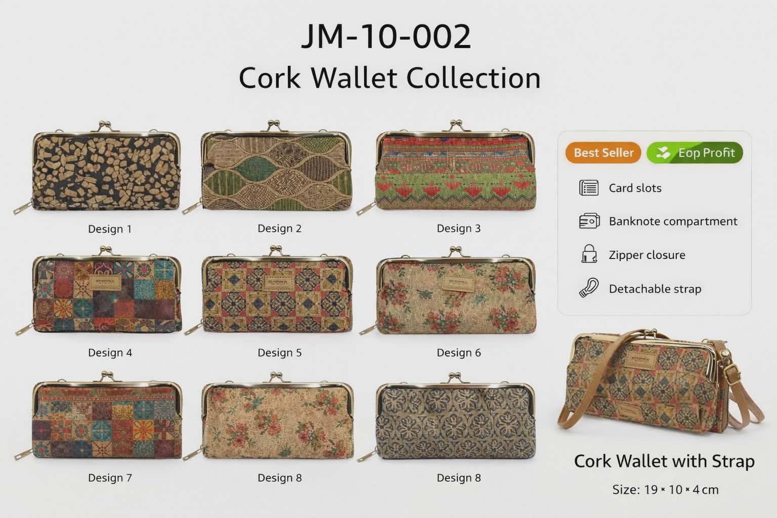 [ JM10002 ] Cork lady wallets