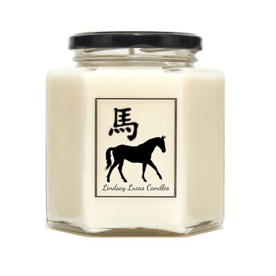 Capodanno cinese, candela profumata dell'anno del cavallo, festa di primavera cinese, zodiaco/oroscopo/segno zodiacale