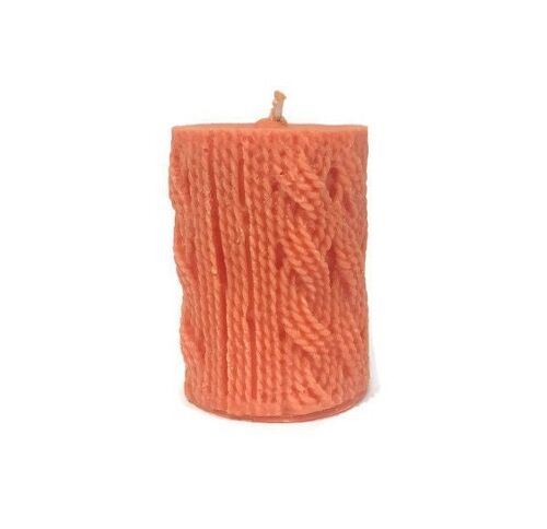 Pillar Candle, Wool Style Candle, Candle, Knitting Style Candle, Soy Candle, Shaped Pillar Candles, Natural Candles, Pattern Candle, Candles