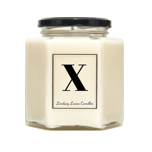 Letter X Alphabet Scented Candle