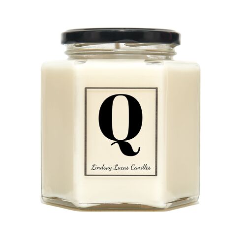 Letter Q Alphabet Scented Candle