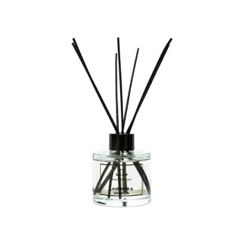 Lavande & Vanille REED DIFFUSER Flacon Avec Sticks, Parfum D'Intérieur Relaxant 1