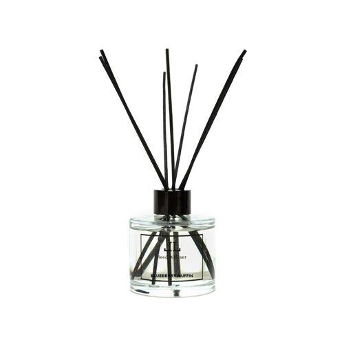 Blueberry Muffin REED DIFFUSER Bottle With Sticks, Fruity Bakery Scented Home Fragrance