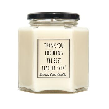 Merci professeur cadeau de fin d'année, bougies parfumées 1