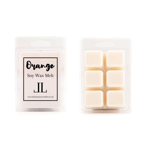 Strong Wax Melts In Orange Scent Made With Essential Oil And Soy Wax