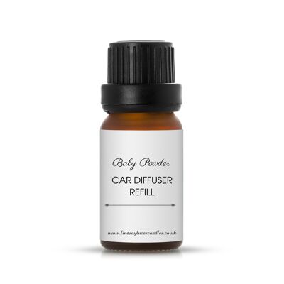 Baby Powder OIL REFILL For Car Air Freshener, Car Diffuser Top Up, Car Perfume, Motor, Natural, Vegan, Eco Friendly, Fresh Scent