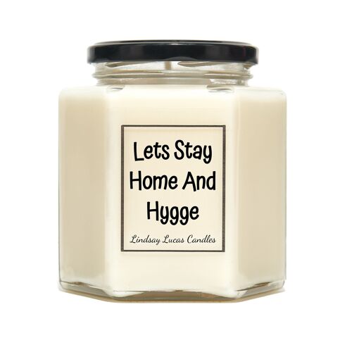 Lets Stay Home And Hygge Scented Candle Gift