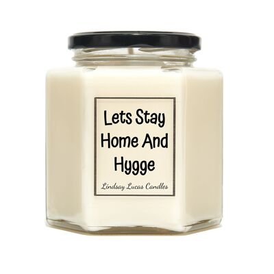 Lets Stay Home And Hygge Bougie Parfumée Cadeau