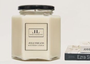 Bougie parfumée Jellybeans, bougies fortes naturelles végétaliennes à la cire de soja 2