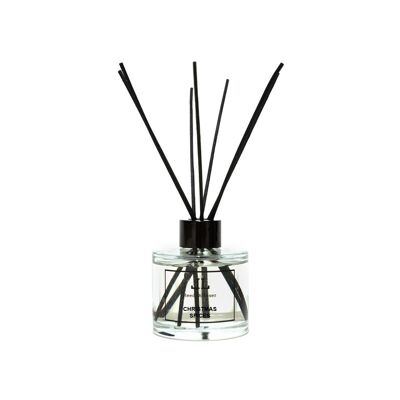 Christmas Spice REED DIFFUSER Bottle With Sticks, Festive Holiday Spicy Scented Home Fragrance