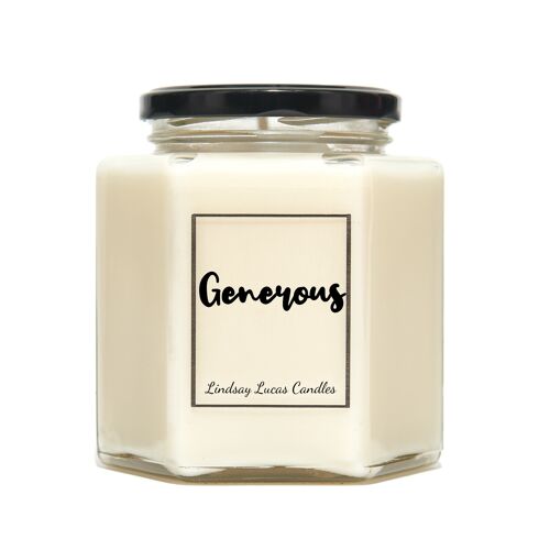 Affirmation Gifts "Generous" Person Gift Vegan Soy Scented Candles
