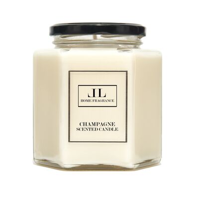 Champagne Scented Candle, Luxury Soy Wax Vegan Candles