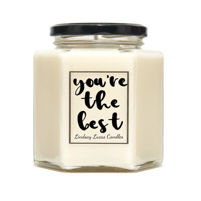 You're The Best Strong Vegan Scented Candle Gift, Thank You Gift
