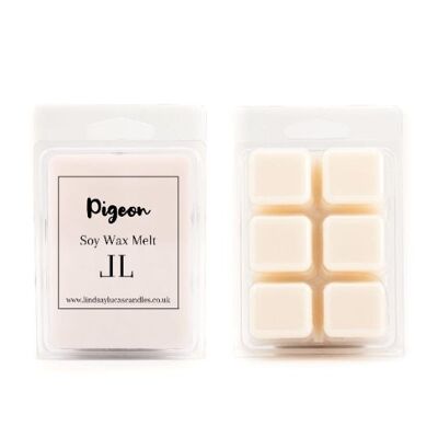Strong Wax Melts In Pigeon Scent, Made With Soy Wax In A Fresh Soap Scent