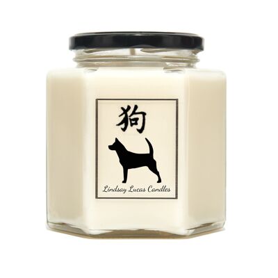 Nouvel an chinois, cadeau de bougie parfumée année du chien, fête du printemps chinois, horoscope/zodiaque