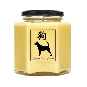 Nouvel an chinois, cadeau de bougie parfumée année du chien, fête du printemps chinois, horoscope/zodiaque 2