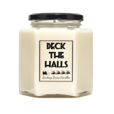 Deck The Halls SCENTED CANDLE Christmas Gift Decor