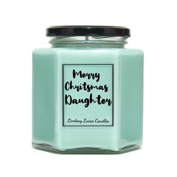 Joyeux Noël fils/fille cadeau bougie parfumée personnalisé, bougies de soja végétaliennes personnalisées 4