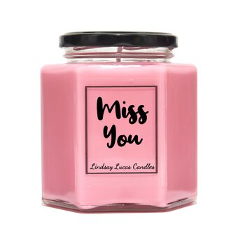 Miss You Bougie Parfumée Cadeau Pour Ami/Petite Amie/Petit Ami, Bonnes Vibes, Bougies De Soja Vegan 4