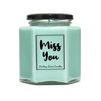 Miss You Bougie Parfumée Cadeau Pour Ami/Petite Amie/Petit Ami, Bonnes Vibes, Bougies De Soja Vegan 5