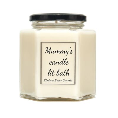Mummy's Candle Lit Bath Quote Candle, Gift For Mum/Mummy, Scented Candles, Present For Mum/Mummy, Candles, Bath Time Treat