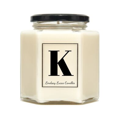 Letter K Alphabet Scented Candle