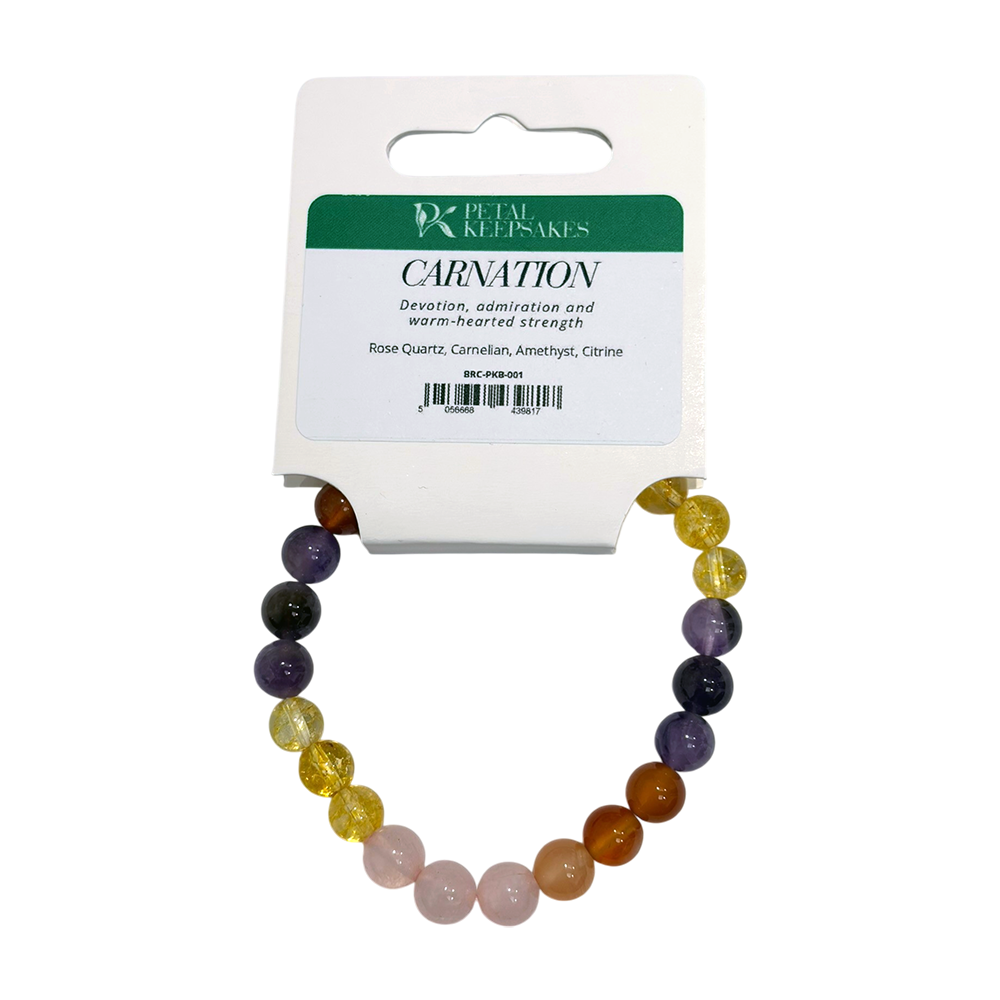 Pulsera Petal Keepsakes con piedras preciosas, clavel