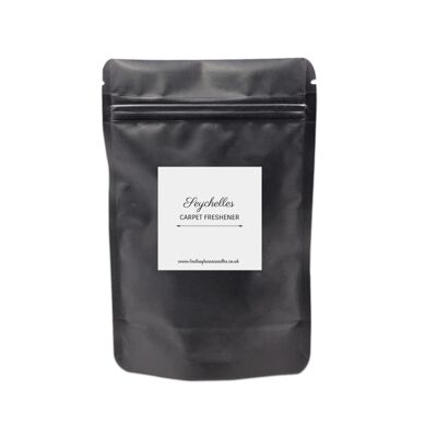 Désodorisant pour tapis parfumé des Seychelles en poudre/poussière (marque de luxe Dupe)