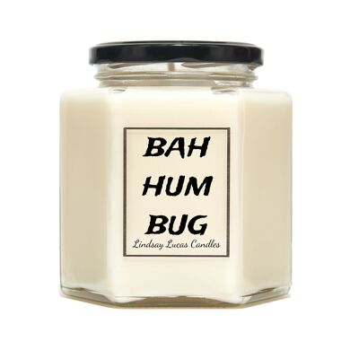 Bah Humbug Funny Christmas Strong Vegan Scented Candle Gift