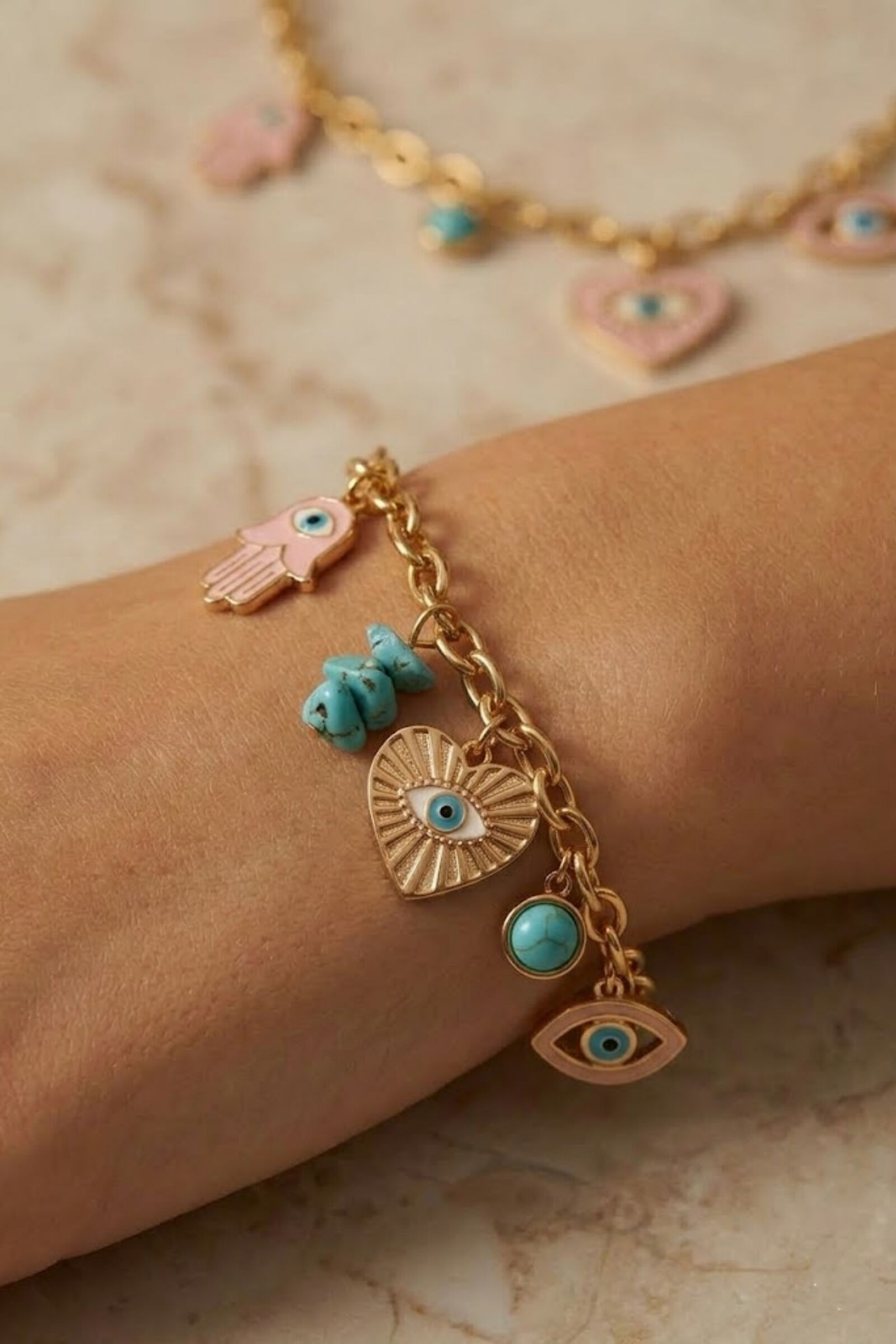 EBbelle Bracciale per coppia a doppio strato con catena a serpente sottile annodata semplice Colore argento Acciaio inossidabile 316L placcato oro 18 carati  36