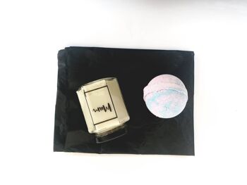 Coffret cadeau bougie parfumée et bombe de bain pour maman. Cadeau de panier de fête des mères 5