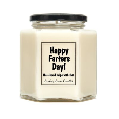 Happy Farters Day Funny Gift For Dad Scented Candle Gift Joke Fathers Day Gift Vegan Soy Candles.