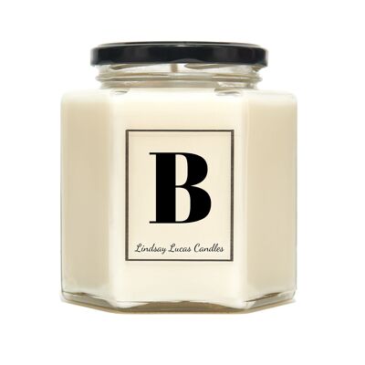 Letter B Alphabet Scented Candle