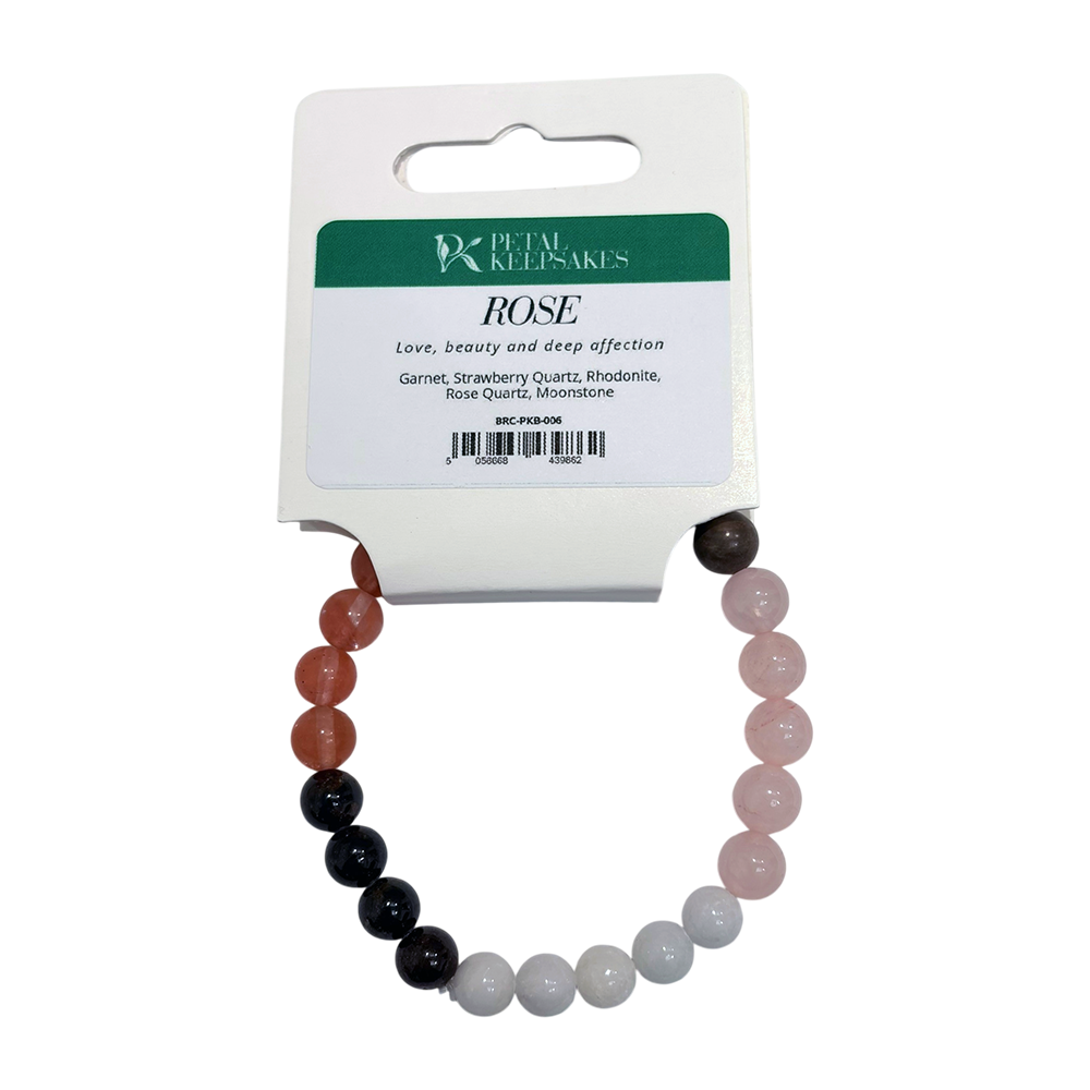Pulsera Petal Keepsakes con piedras preciosas, color rosa