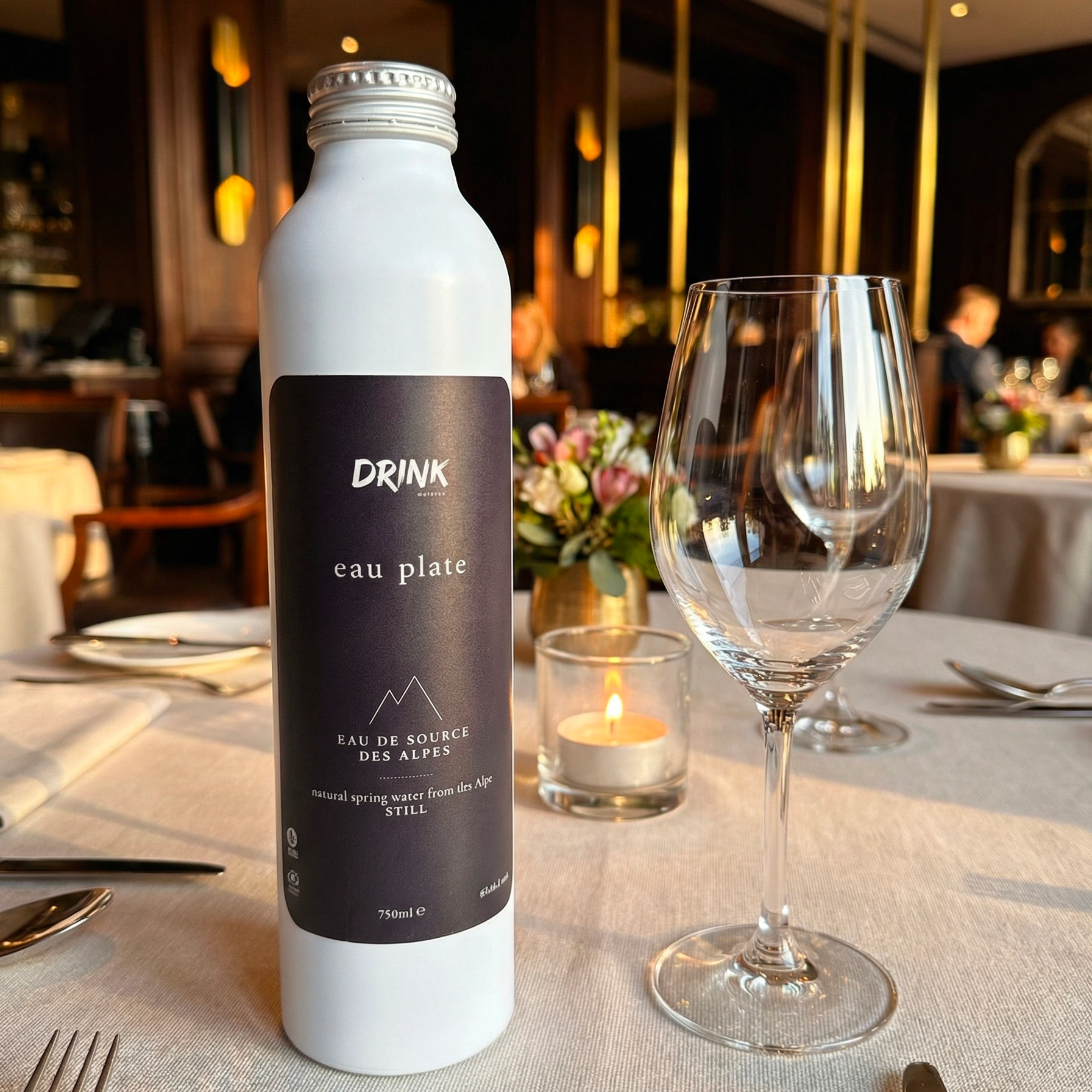 Premium Still Water from the Alps - 750ml Recyclable Aluminium Bottle (Pack of 12)