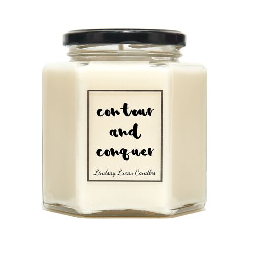 Contour And Conquer Candle, Blogger Gift, Vlogger Gift, Make Up Gift, Make Up Artist Gift, Gift For Make Up Enthusiast, Contour Gift, Candle