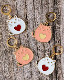 Heart Cats #1 - Removable Marker Rings