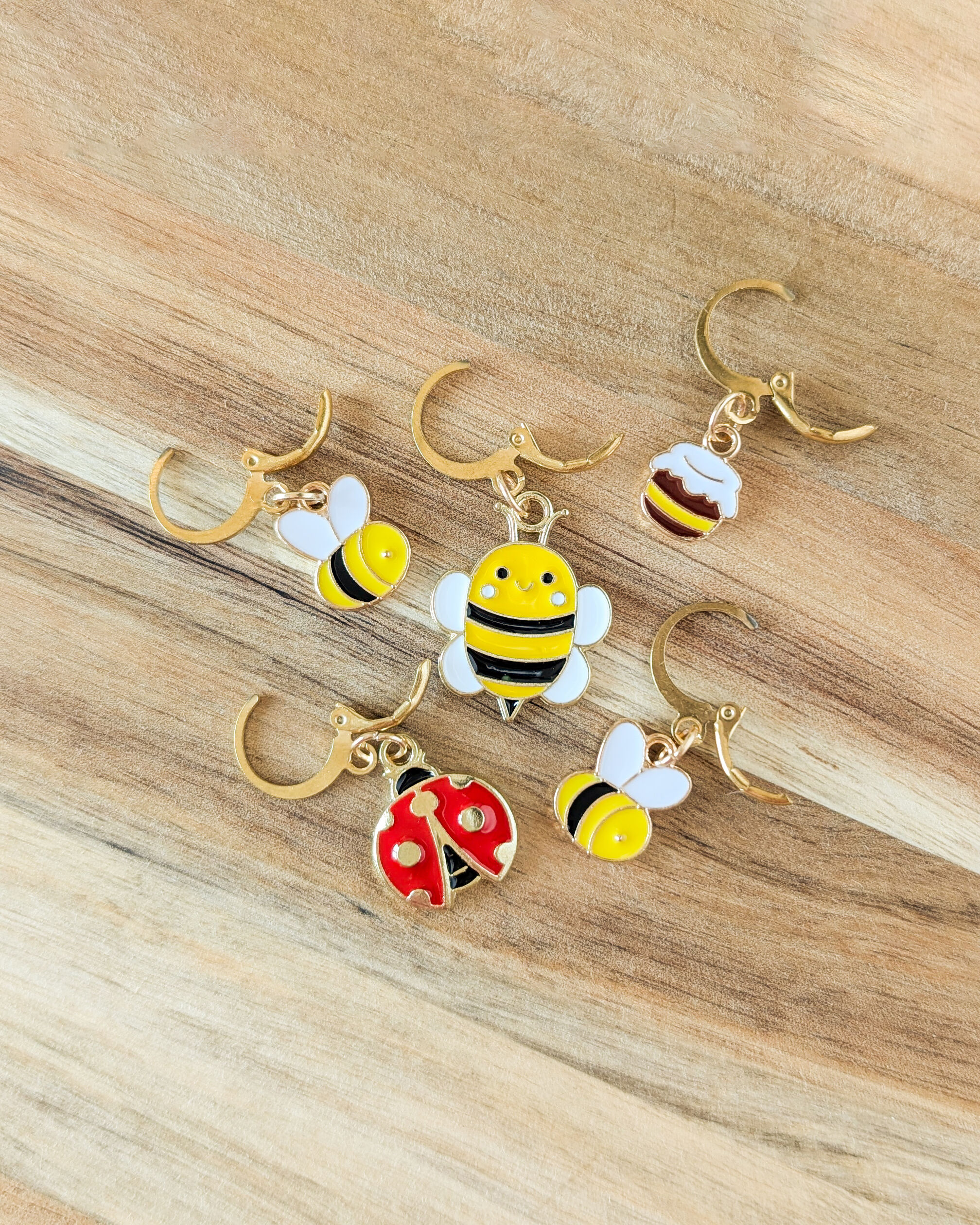 Bee Happy #1 - Removable Marker Rings