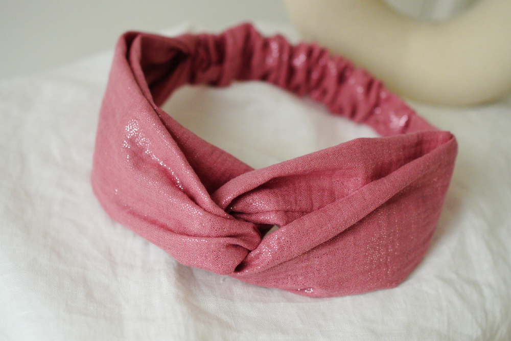Bandeau Aélia rose scintillant