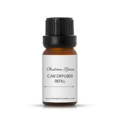 Recarga de aceite de especias navideñas para ambientador de coche, recarga de difusor de coche, perfume de coche, fragancia de coche, motor, natural, vegano, respetuoso con el medio ambiente