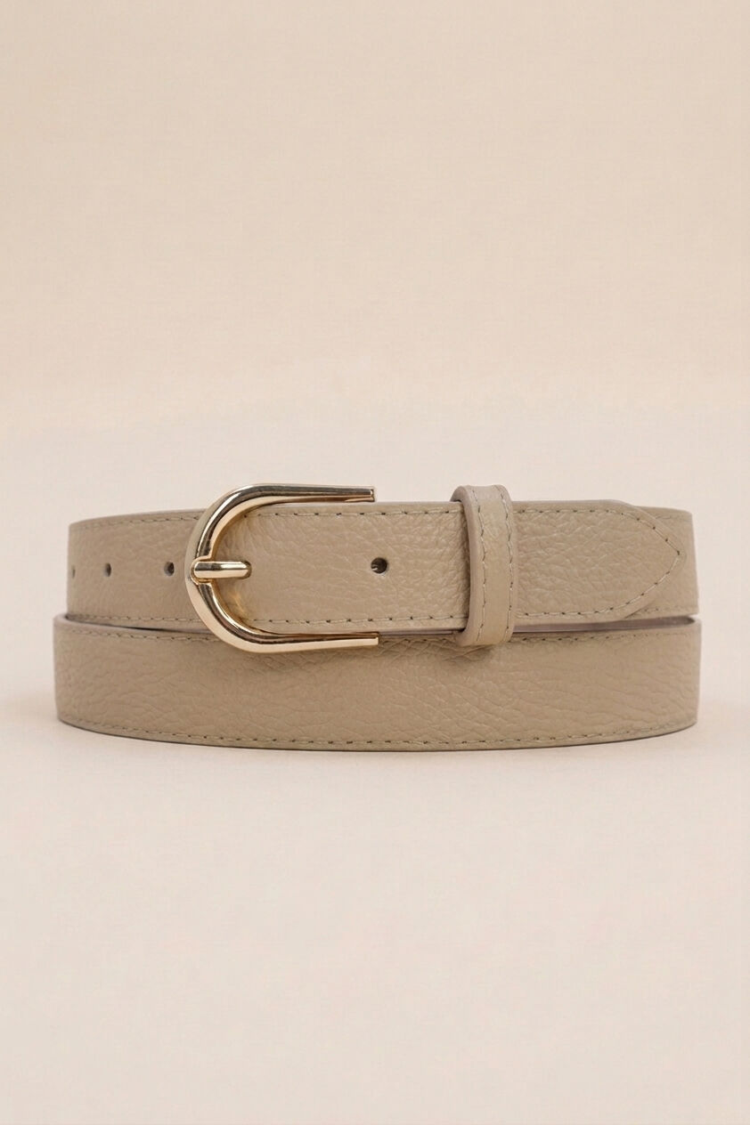 Damen-Rindsledergürtel, 3 cm breit, IT30-30-BEIGE