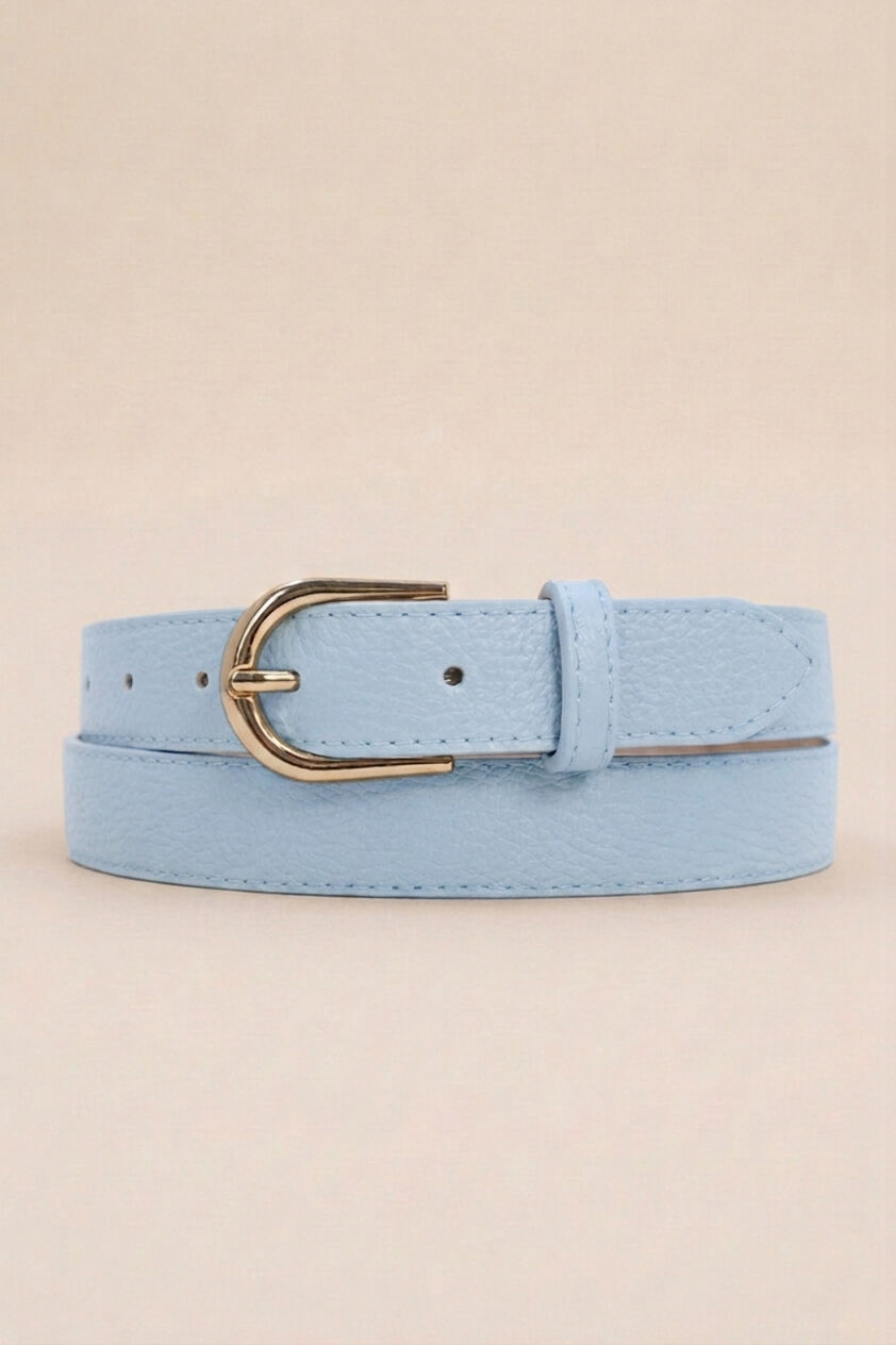 Damen-Rindsledergürtel, 3 cm breit, IT30-30-Himmelblau