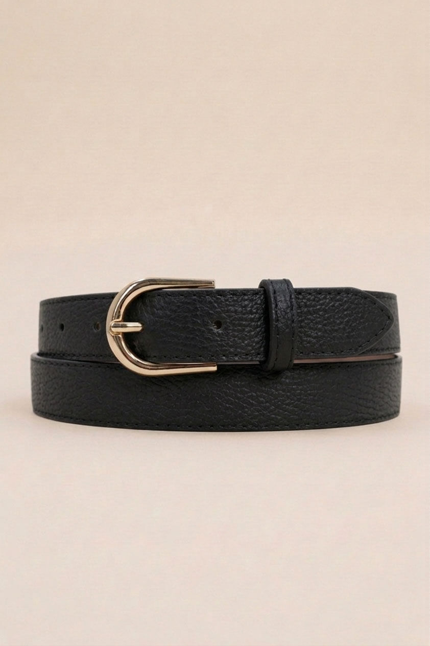 Damen-Rindsledergürtel, 3 cm breit, IT30-30-SCHWARZ