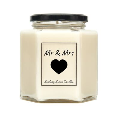 Mr And Mrs Wedding Gift Scented Candle