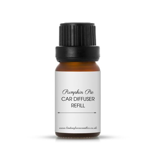 Pumpkin Pie OIL REFILL For Car Air Freshener, Car Diffuser Top Up, Car Perfume Scent, Motor, Natural, Vegan, Eco Friendly