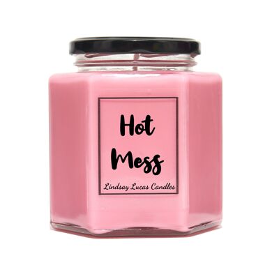 HOT MESS Duftkerze Geschenk für Freund/Freundin/Mama Vegan Sojakerzen