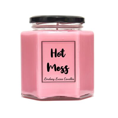 Cadeau de bougie parfumée HOT MESS pour ami/petite amie/maman bougies de soja végétaliennes
