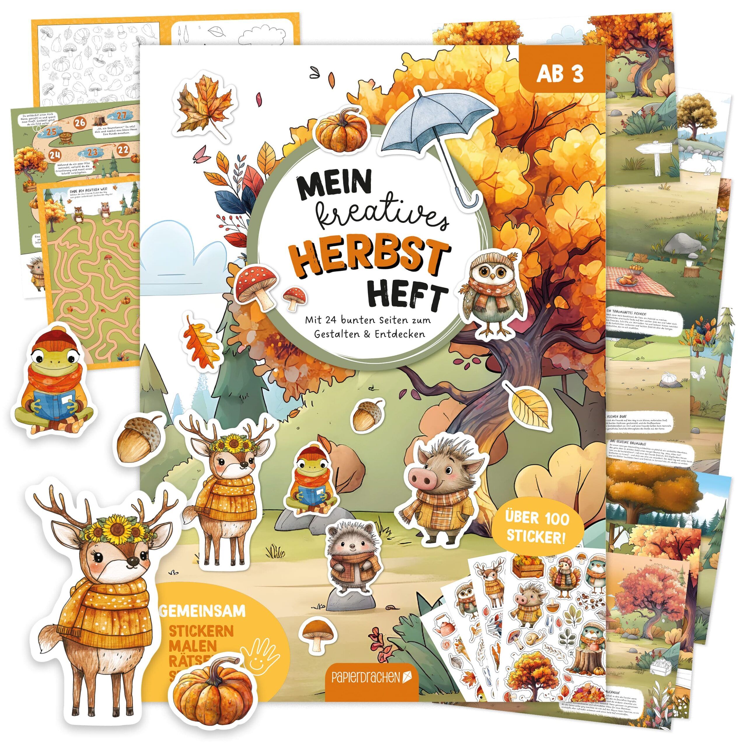 Paper Dragons My Creative Autumn World Booklet – Painting, Puzzles, Stickers