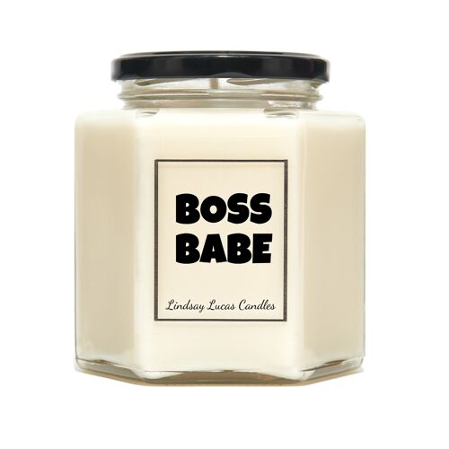 Boss Babe Scented Candle, Feminist Motivational Gift For Her