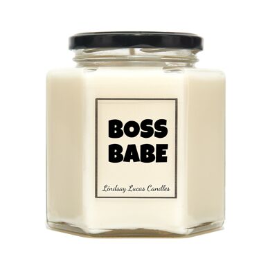 Bougie parfumée Boss Babe, cadeau de motivation féministe pour elle
